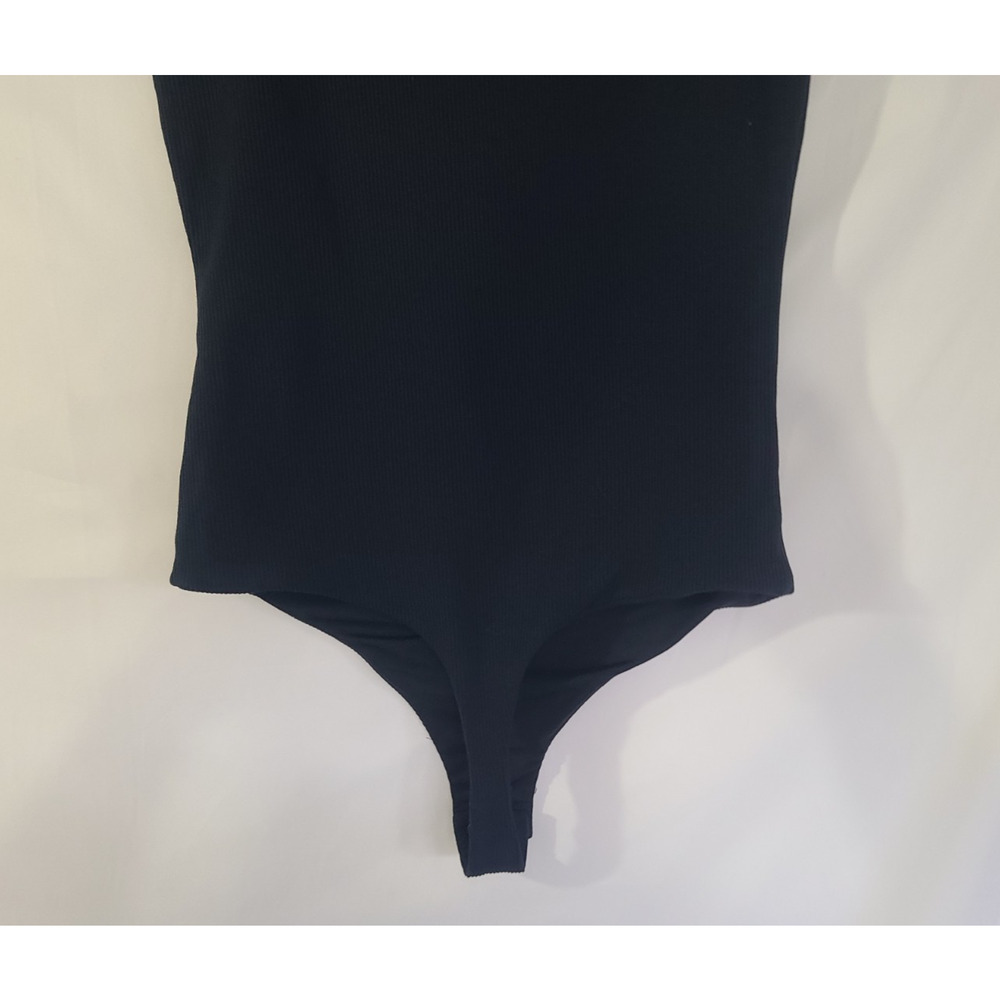 Nuuds Black Stretch Ribbed Crewneck Tank Bodysuit XS - Picture 6 of 6